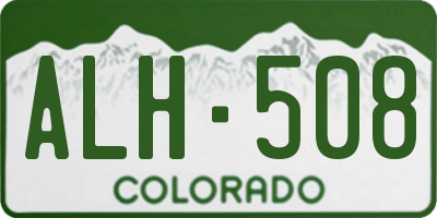 CO license plate ALH508