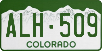 CO license plate ALH509