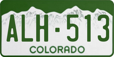 CO license plate ALH513
