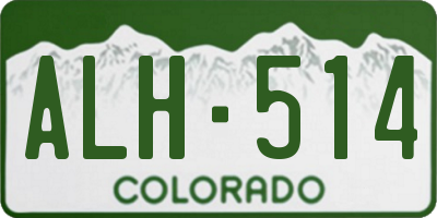 CO license plate ALH514