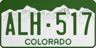 CO license plate ALH517