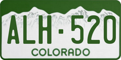 CO license plate ALH520