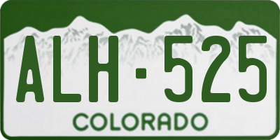CO license plate ALH525