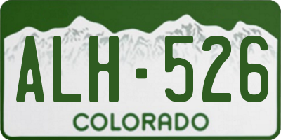 CO license plate ALH526