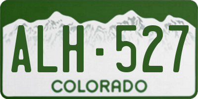 CO license plate ALH527