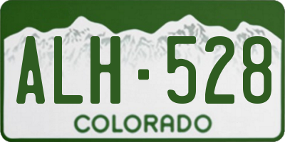 CO license plate ALH528