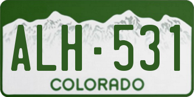 CO license plate ALH531