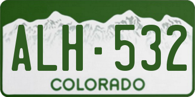 CO license plate ALH532