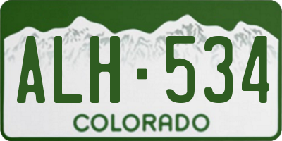 CO license plate ALH534