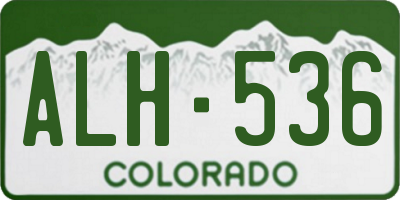 CO license plate ALH536