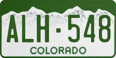 CO license plate ALH548