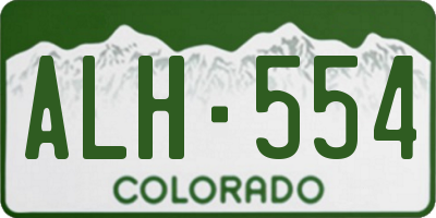 CO license plate ALH554