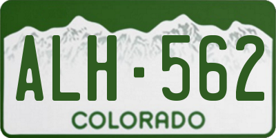 CO license plate ALH562