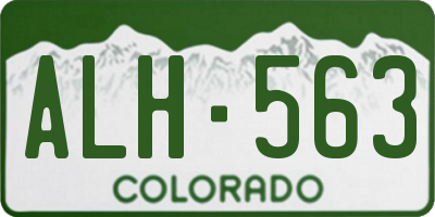 CO license plate ALH563