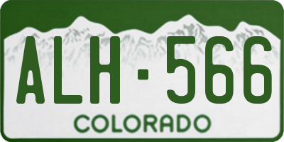 CO license plate ALH566
