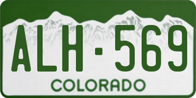 CO license plate ALH569