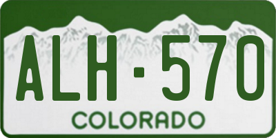CO license plate ALH570