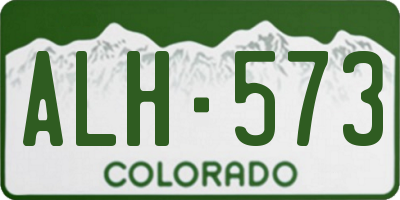 CO license plate ALH573