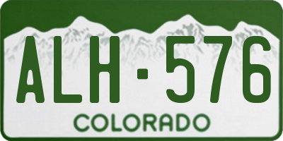CO license plate ALH576