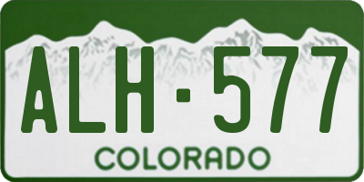 CO license plate ALH577