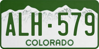 CO license plate ALH579