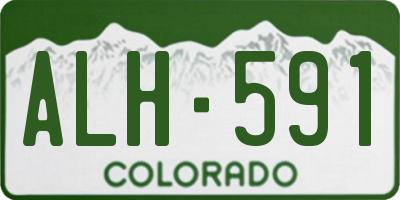 CO license plate ALH591