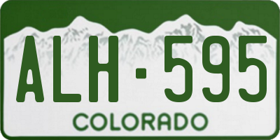 CO license plate ALH595