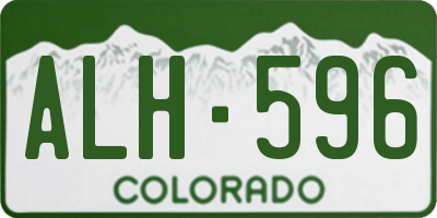 CO license plate ALH596