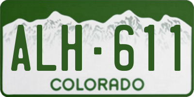 CO license plate ALH611