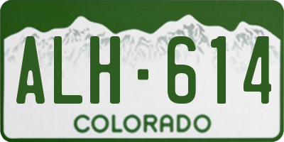 CO license plate ALH614