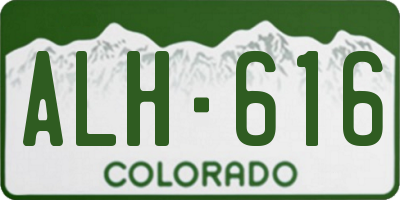 CO license plate ALH616