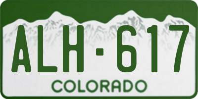 CO license plate ALH617