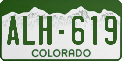 CO license plate ALH619
