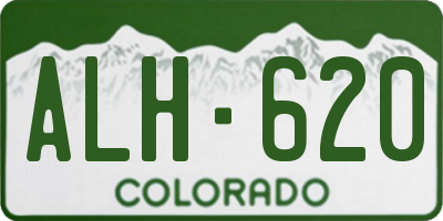 CO license plate ALH620
