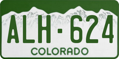 CO license plate ALH624