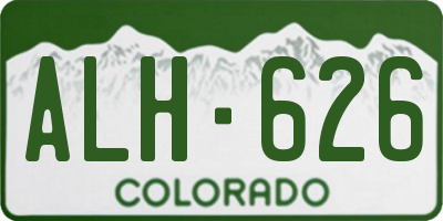 CO license plate ALH626