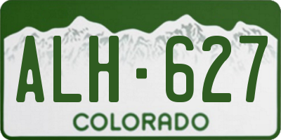 CO license plate ALH627