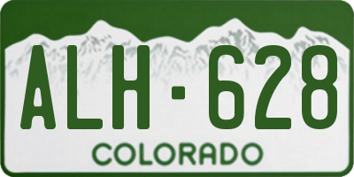 CO license plate ALH628