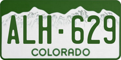 CO license plate ALH629