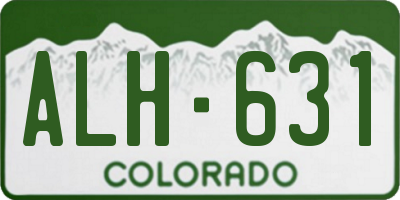 CO license plate ALH631