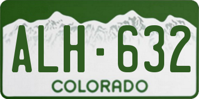 CO license plate ALH632