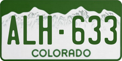 CO license plate ALH633