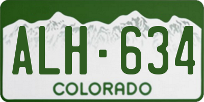 CO license plate ALH634