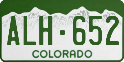 CO license plate ALH652
