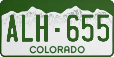 CO license plate ALH655