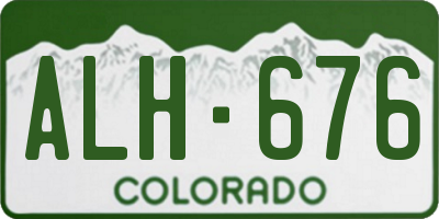 CO license plate ALH676