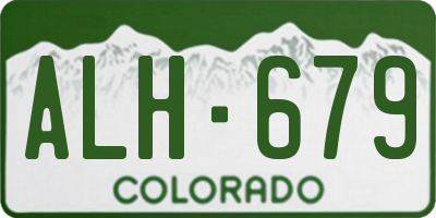 CO license plate ALH679