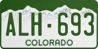 CO license plate ALH693