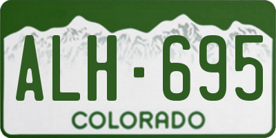 CO license plate ALH695