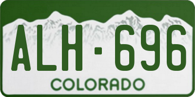 CO license plate ALH696